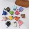 Mini Kelly bag pendant, crocodile pattern leather, cute miniature bag pendant, high-end car keychain, car pendant.