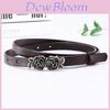Elegant Womens Leather Belt With Smooth Buckle For Casual Daily Wear
