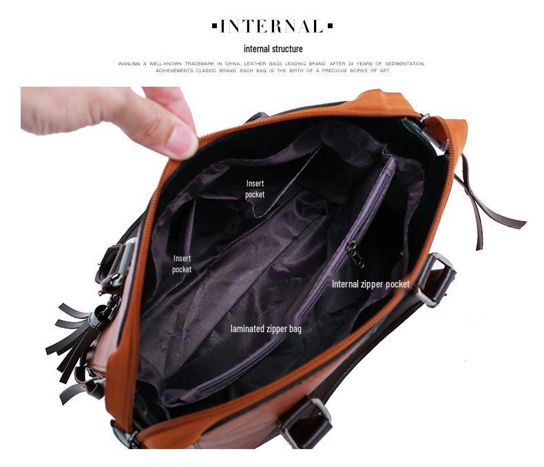 2025 Cross-Border E-commerce Fashion: European & American Retro Women's Crossbody & Shoulder Bag Set