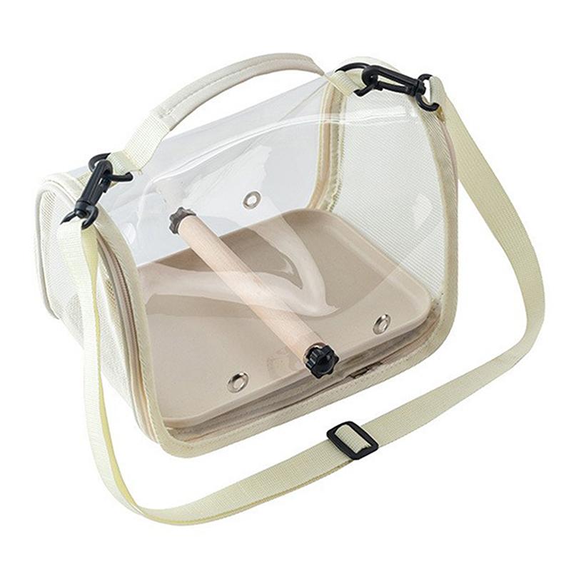 Parrot Portable Travel Carrier Transparent Waterproof Outdoor Bird Bag for Small Parakeets Lovebirds Vet Appointments