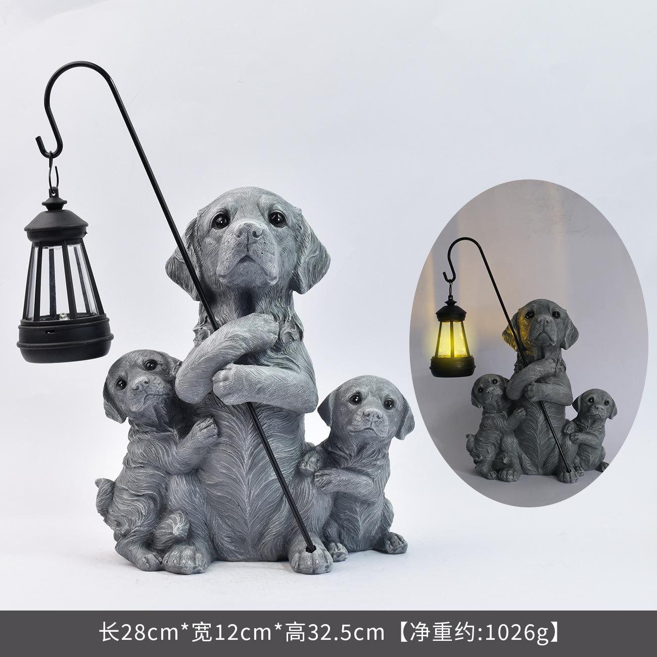 

JYL TS/122,Simulation Golden Retriever Dog Figurine Solar Garden Light for Garden Path Villa Decor One Size темно-фиолетовый