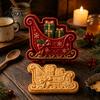Christmas Party Food Prep Mini Pie Mold for Hand Pies, Holiday Gingerbread Man House Santa Claus Dough Stamp Baking Press Tools Pastry Cookies,