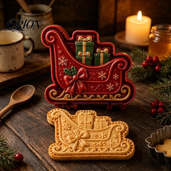 Christmas Party Food Prep Mini Pie Mold for Hand Pies, Holiday Gingerbread Man House Santa Claus Dough Stamp Baking Press Tools Pastry Cookies,
