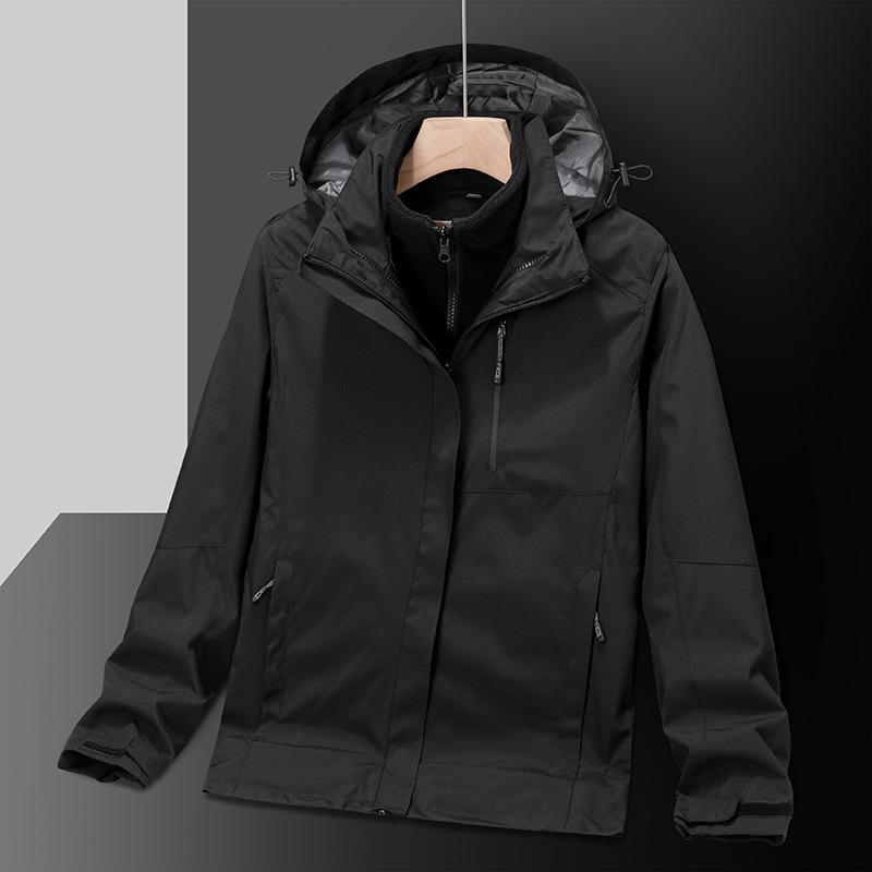 New Three-in-one Two-piece Jacket Women's Detachable Hooded Autumn and Winter Mountaineering Clothing