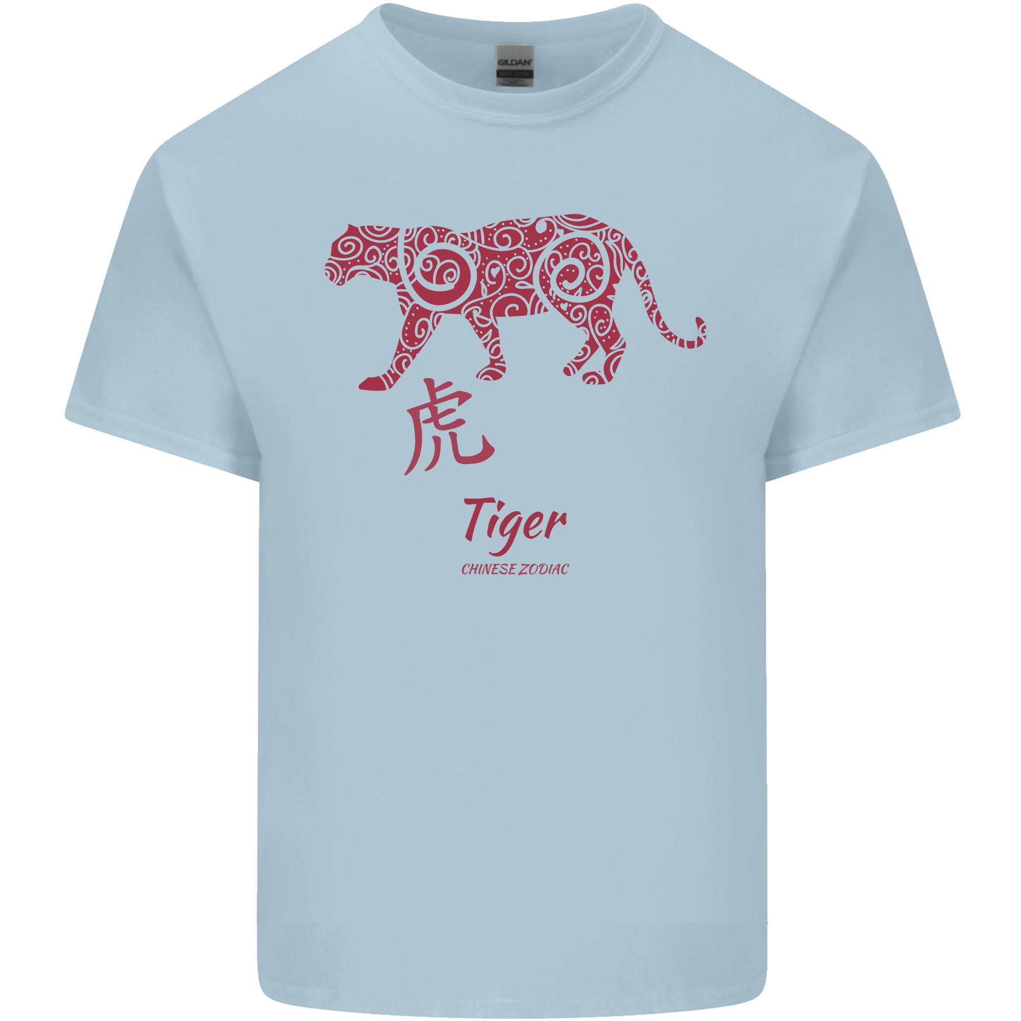 Chinese Zodiac Shengxiao Year of the Tiger Unisexs Light Cotton TShirt S