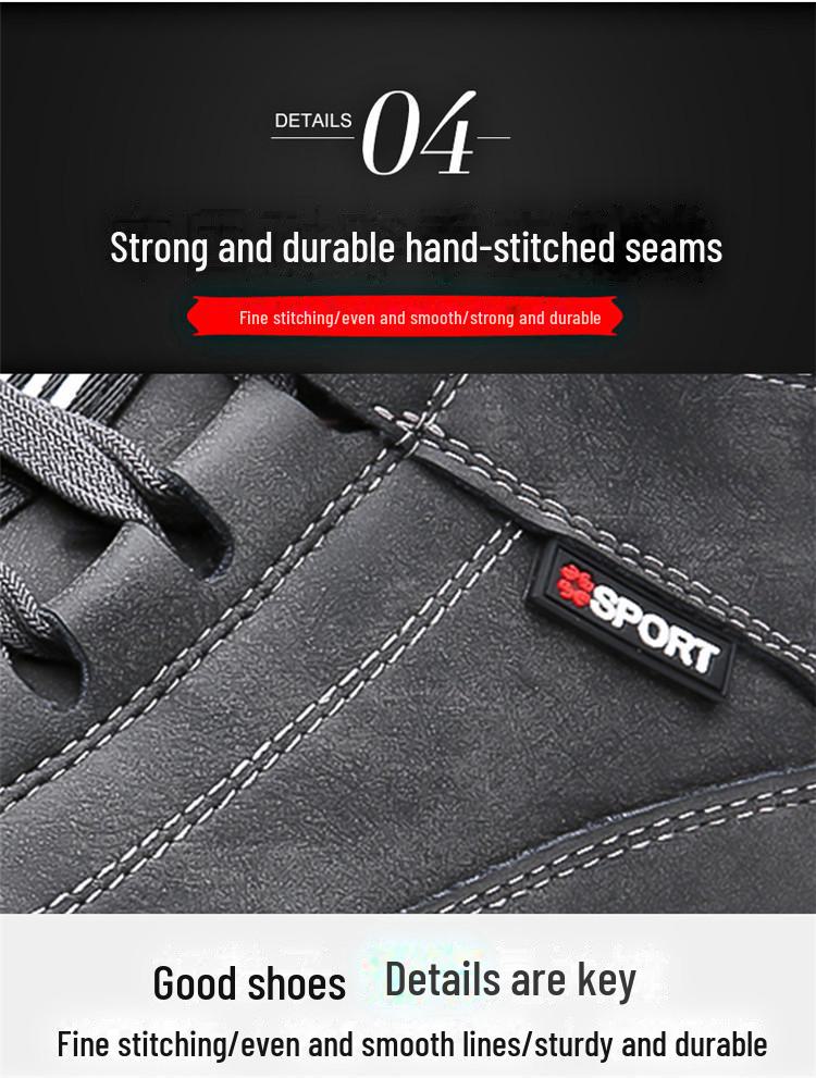Men's Northeast High-Top Waterproof Snow Boots - Winter Warm, Plus Velvet, Trendy, and Protective.