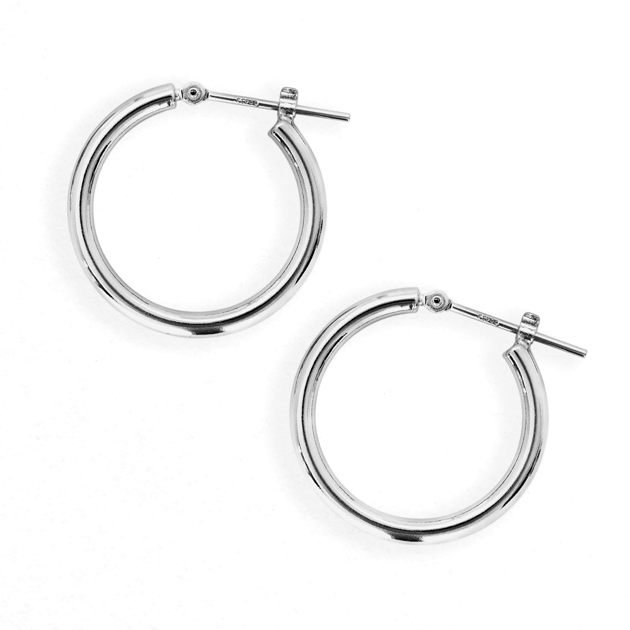 

ESTELLE [Official] Women s Hoop Earrings, Platinum, 0202-2646-0019-0000