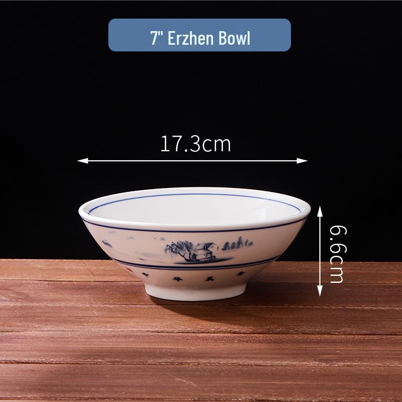 Large High-Footed Ceramic Soup & Noodle Bowl