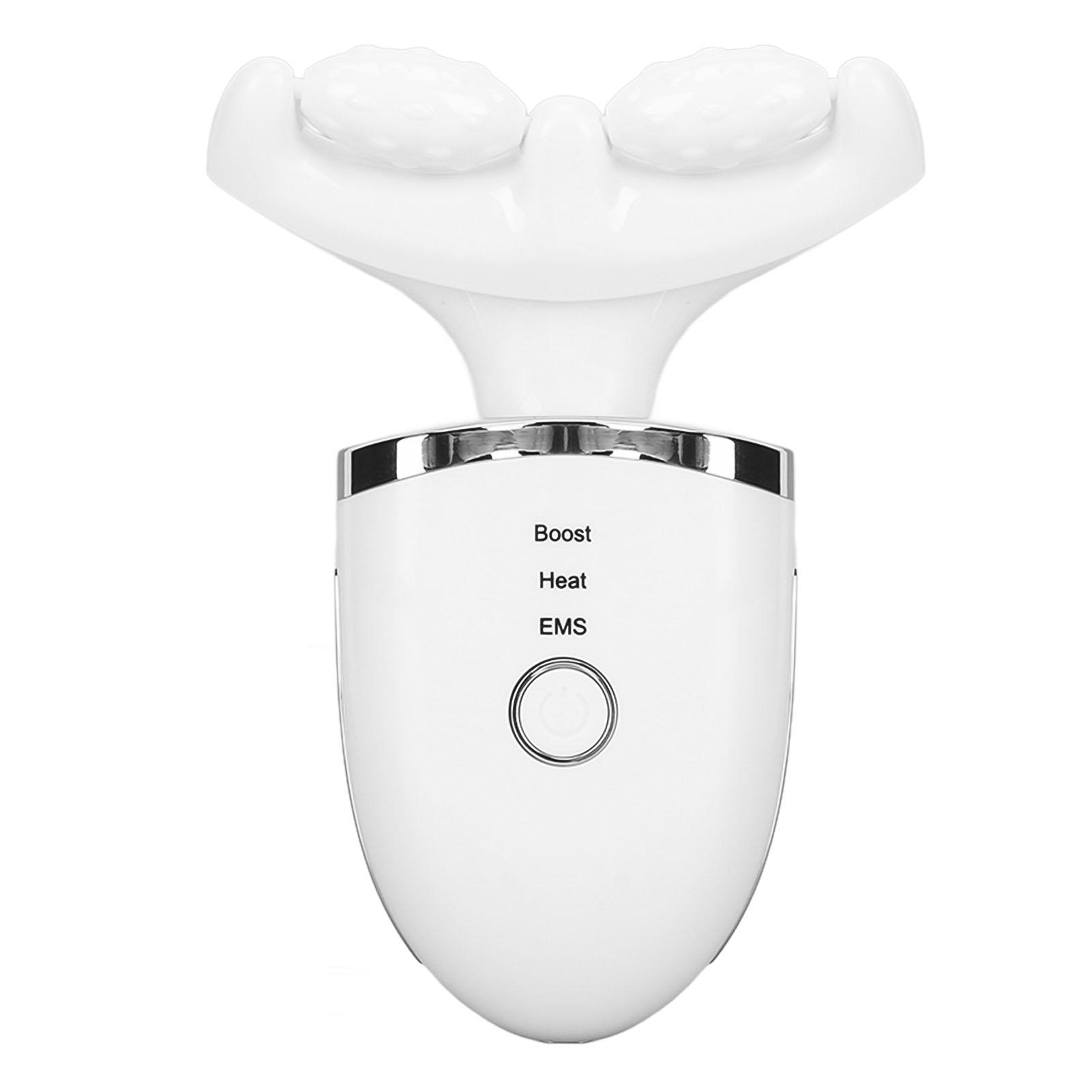 

Укрепляющий массажер для удаления морщин на шее и лице с цветным светодиодным нагревательным роликом, белый цвет