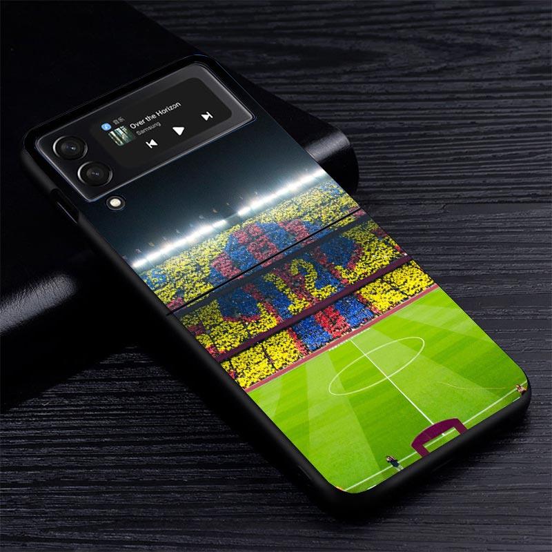 Football Soccer Ball Design Z Flip 7 Phnoe Case For Samsung Z Flip 6 5 4 3 5G Galaxy ZFlip7 ZFlip4 ZFlip5 ZFlip6 ZFlip3 Phone Co