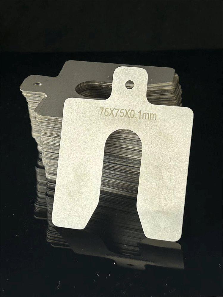 304 Stainless Steel U-Shaped Open Center Bearing Spacer with Hole, 0.02-10 100x100x0.1 1 piece marked