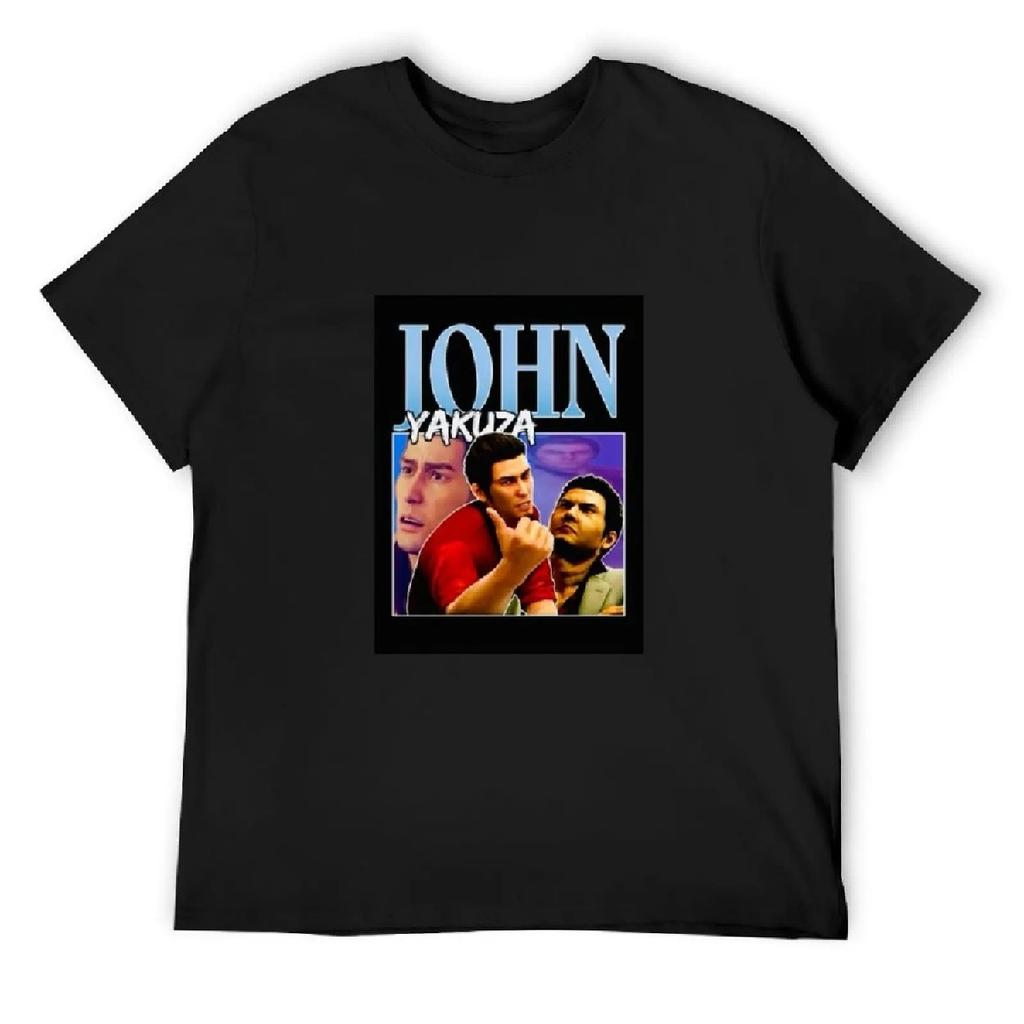 John Yakuza Dark Souls Meme T-Shirt for a Boy Quick Drying Oversizeds Essential T Shirt Men's T Shirts