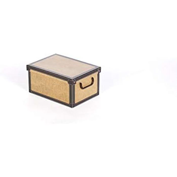 Boîte de Rangement en Carton Plastifiée Tapirus - LAVATELLI - 35 x 25 x 17,5 cm - Hermétique et Solide