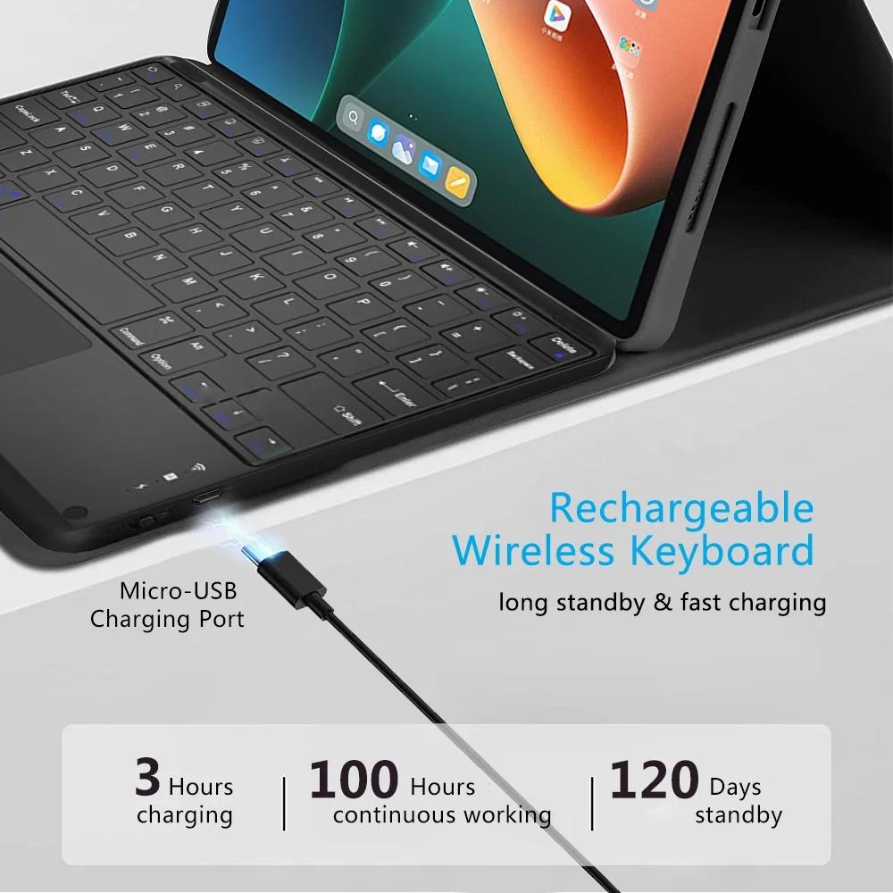 Capa para Pad 7 11,2 polegadas, Capa com teclado Bluetooth para Pad 7 Pro 11,2 polegadas