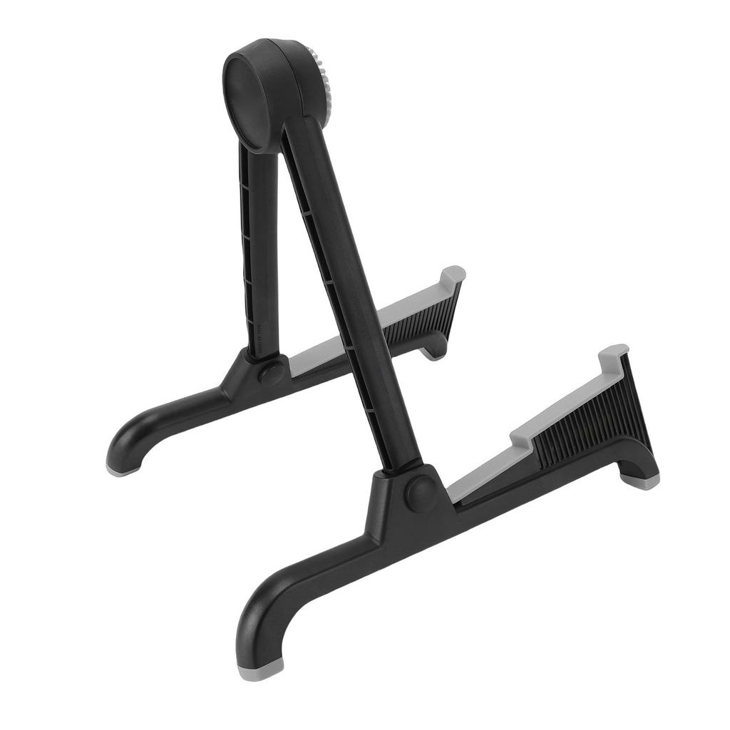 Guitar Folding Floor Stand Soft Silicone Pad Non Slip Portable A Shape Acoustic Guitar Stand for Home Black and Gray