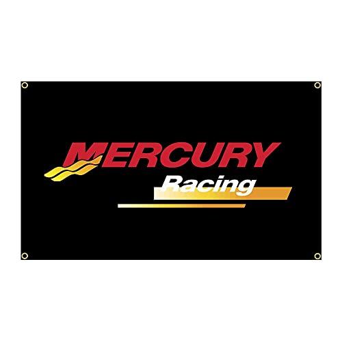

Mercury Racing 2 Очень большой флаг/баннер, прибл.. 150 см x 90 см, идеально подходит для украшения вашей комнаты или гаража! Американские товары/автогонки