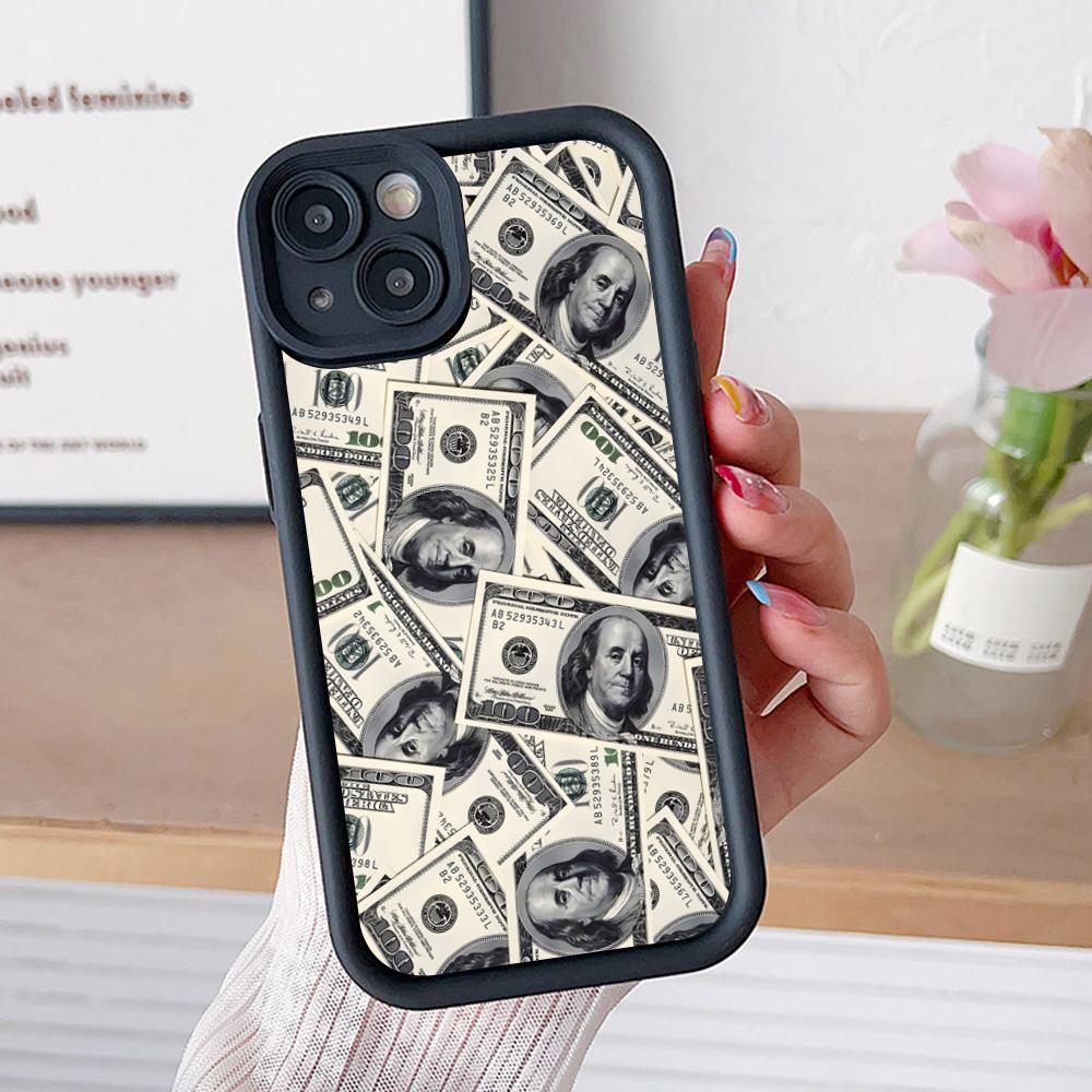 USD Dollar Thicken TPU Mobile Phone Case for iPhone 17 16 15 14 13 12 11 Air Pro Max Plus Colorful Cover