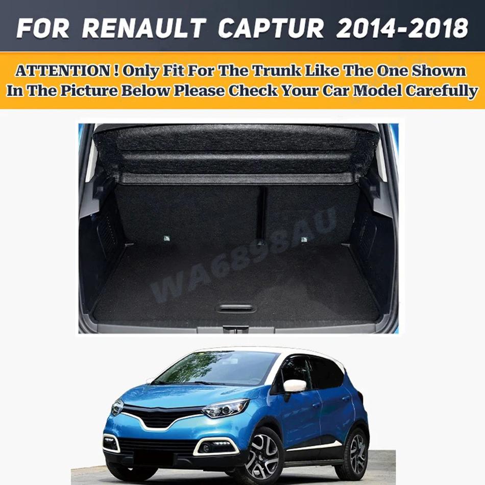 Custom High Quality Car Trunk Mat for Renault Captur SUV 2014 2015 2016 2017 2018 Anti Dirty Leather Carpet Protective Pad