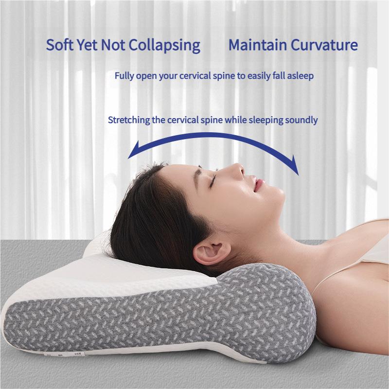 Ergonomisches Nackenkissen zur Linderung von Nackenschmerzen, Kissen mit umgekehrter Bogenstütze, Verbesserte Schlafhaltung