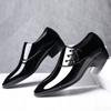 2026 Large Size Fashiable Men's Office Business Formal Shoes Low Cut Daily Comfortable Pointed Shiny Men's Wedding Shoes