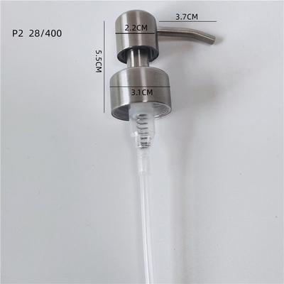 Press Head Soap Pump Bottle Dispenser Hand Jar Liquid Lotion Nozzle Replacement Shampoo Stainless Steel Bathroom