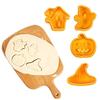4-piece Halloween Cookie Mold Set, Diy Cake Decoration Baking Mold Set Cookie Fondant Cutting Mold