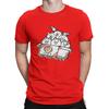 Classic T-shirts Men Pure Cotton Unique T-Shirts Camisas The Battle Cats Cat Game Tee Shirt Male Men T Shirts Men Clothing Man