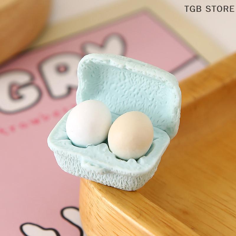 3Boxes Simulation Eggs With Tray Model Miniature Mini Eggs Kitchen Decor Kitchen Accessories
