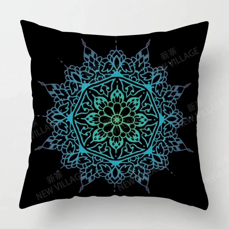 Fall Home Decor Autumn Living Room Throw Pillow Cover Sofa Boho Cushion Cover Mandala