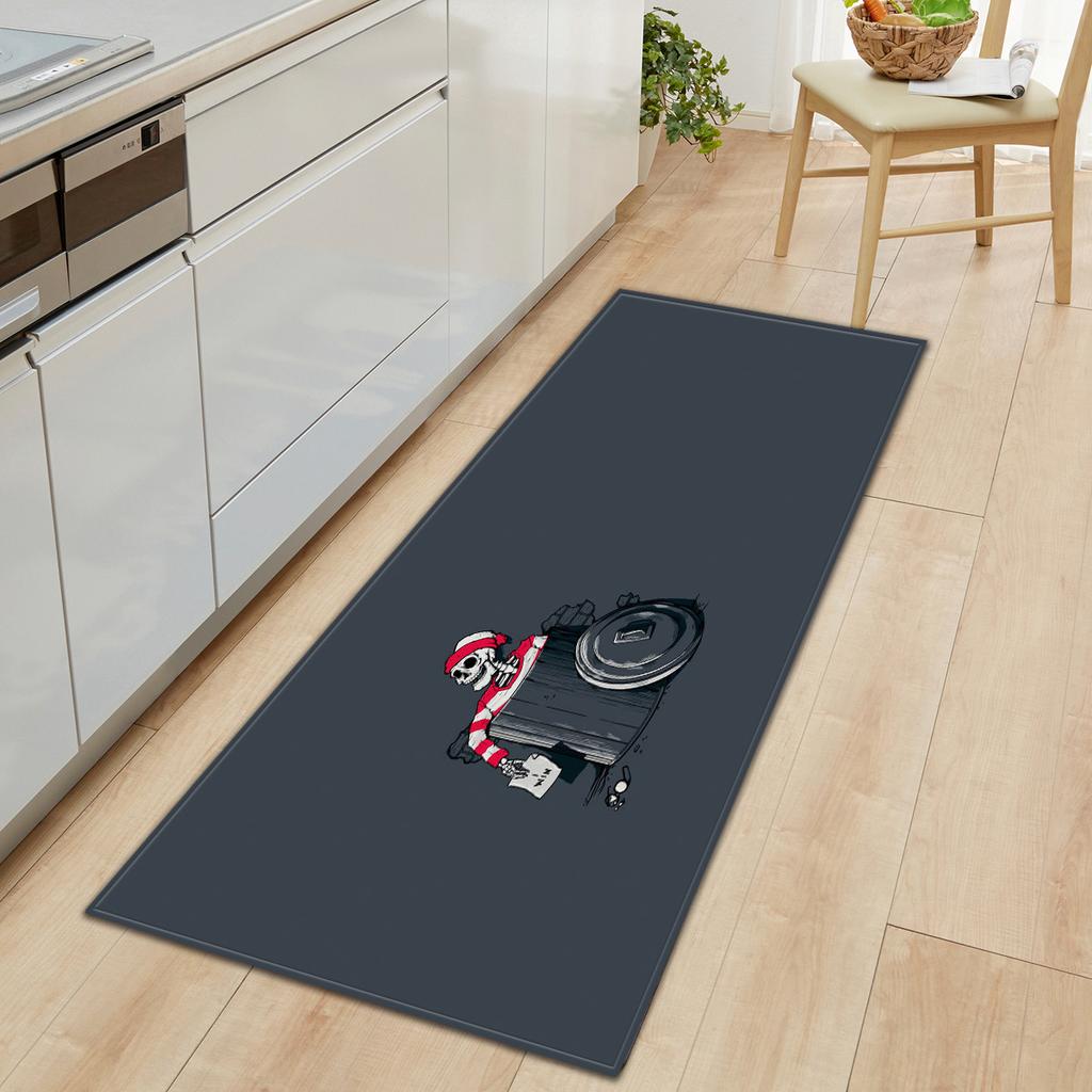 Skull Sand Wardrobe Shoe Cabinet Long Floor Mat