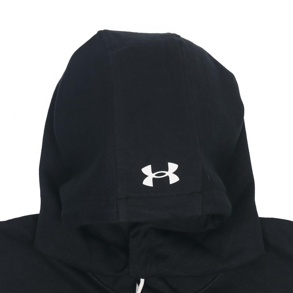 Under Armour Project Rock Cotton Knit Training Hoodie Vest Men Tops Black 1367108-001
