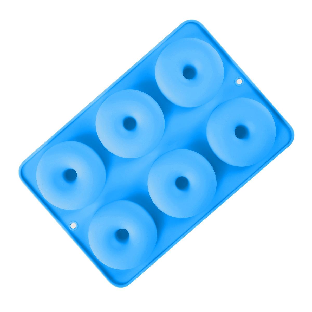 Silicone donut mold, makes 6 donuts Blue