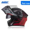 Jiekai Men's DOT Standard Flip-up Electric Motorcycle Helmet with Double Visor, All-Season Safety Gear