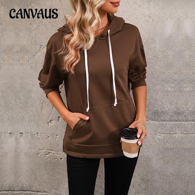 Felpa da donna autunno camicetta moda tinta unita comoda felpa casual a maniche lunghe