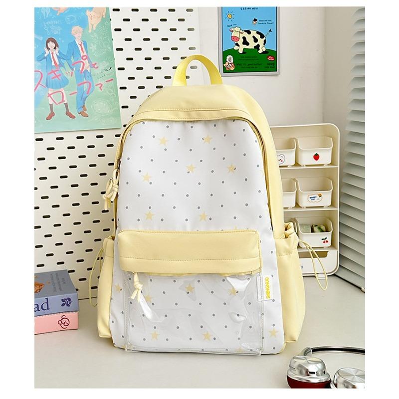 The New Schoolbag Is High-value, Fresh, Sweet and Cute, and the Star Backpack Is Lightweight for Junior High School Students. Spring Outing Backpack.