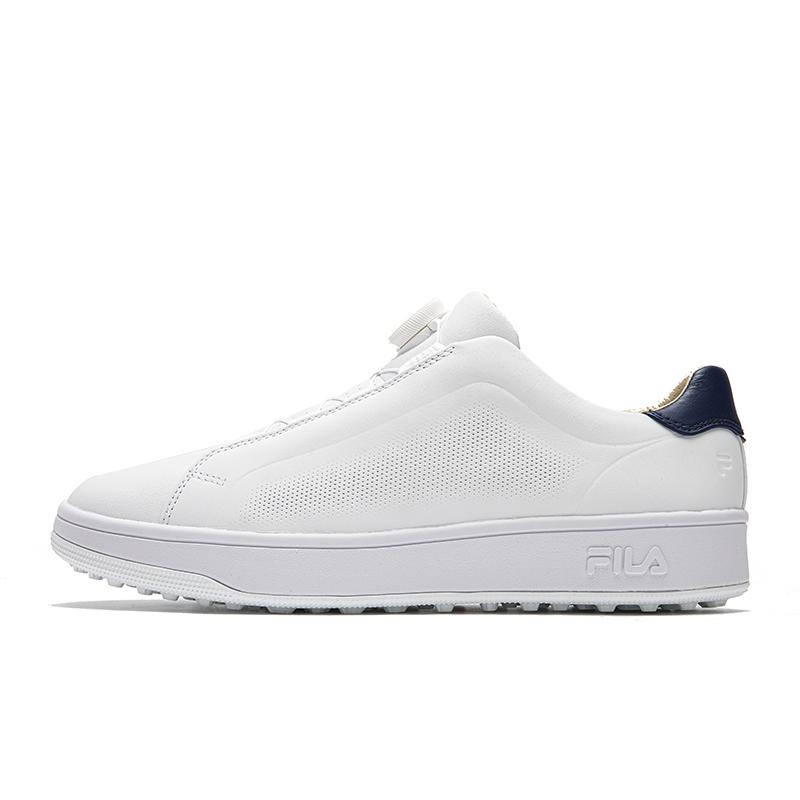 FILA Golf Abrasion Resistant, Breathable, Lightweight Low top Golf Shoes Men s FILA White/Manor Blue A12M621708FBE 40