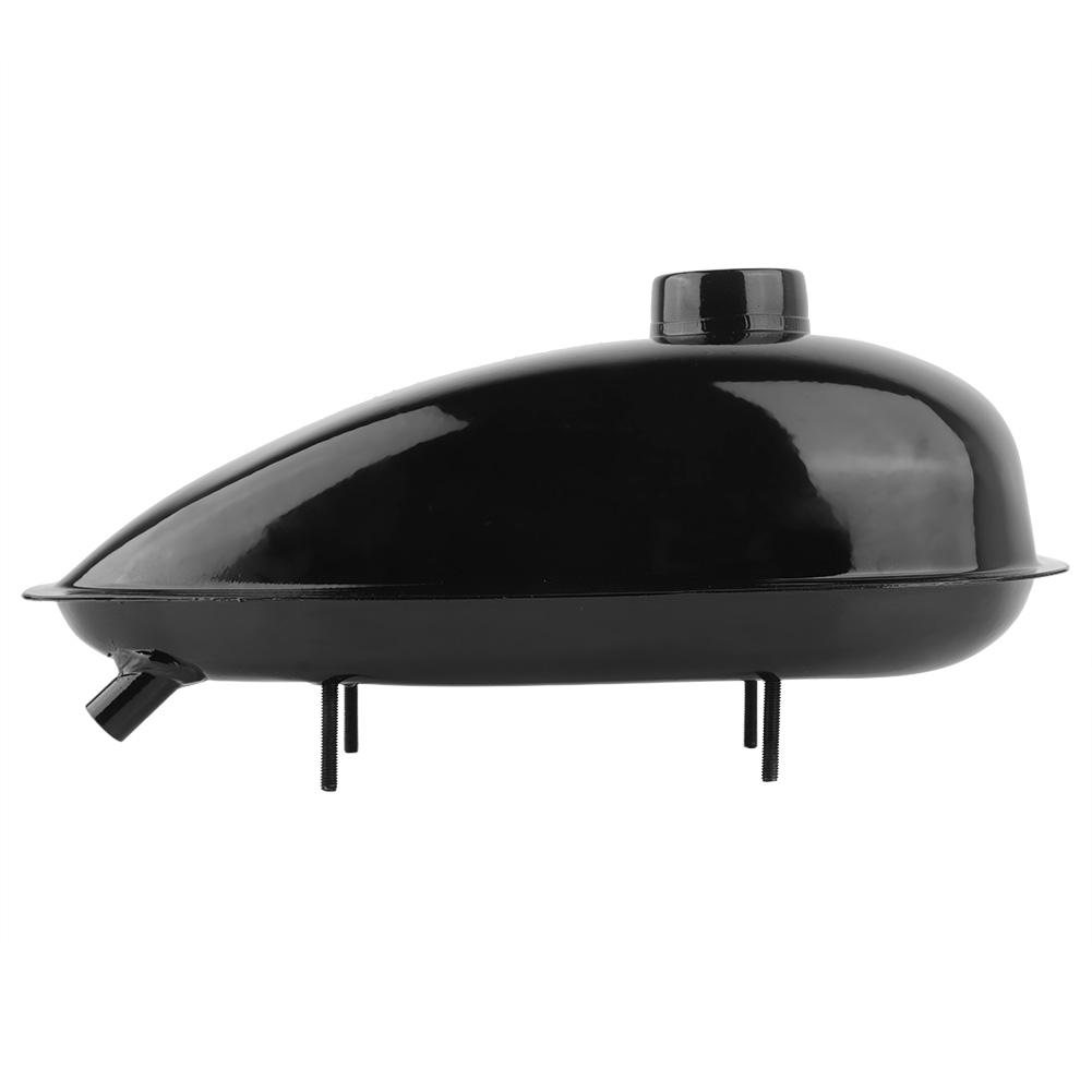 Durable Metal Black Motorized Bicycle 2L Fuel Gas Tank with Cap 80CC Cycling DIY Accessory