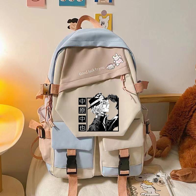 Wenhao Wild Dog Peripheral Printed Backpack Large Capacity Student Personalized School Bag