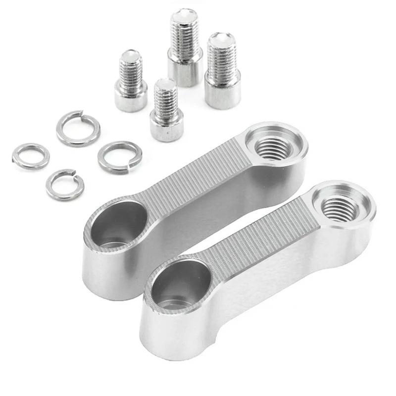 2 Stück Motorradzubehör Aluminium Spiegel Erhöhungs-Verlängerungshalter Rückspiegel Verlängern Für Honda Monkey Z125 Z120 z 125