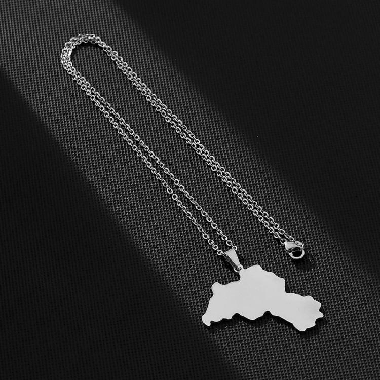 Collana Trendy Argento/Oro Territorio del Paese del Kurdistan Unisex Donna Uomo Catena