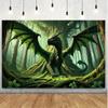 1 Wald-Herz-Wächterdrachen Hintergrund, Hintergrunddekoration, Garten - geeignet für Heimdekoration und Partydekoration