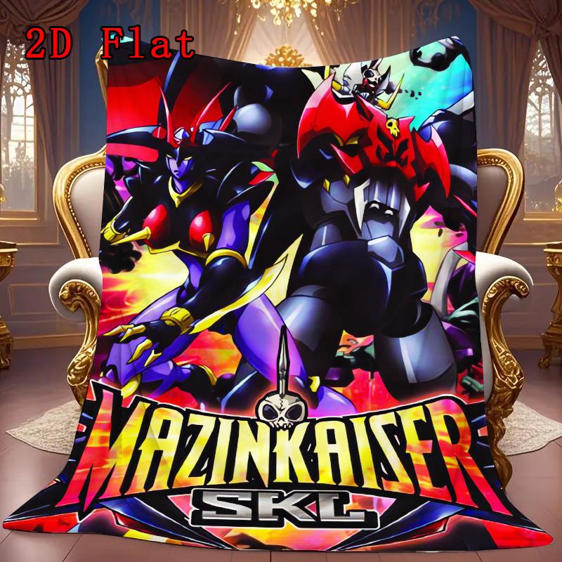 Mazinger Z 2D Flat Pattern Flannel Blanket High quality All Seasons Warmth and Comfort Perfect for Christmas Gifts.MMT0918559