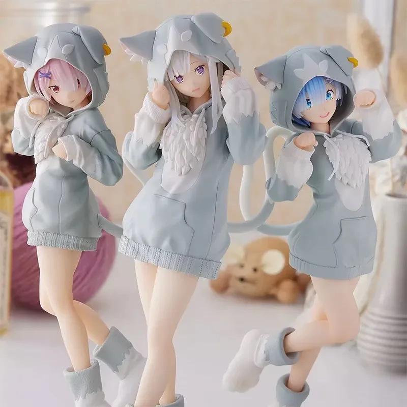 Re:Zero Emilia & Ram Rem Figure Set with Pack Suit