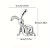 3D Long-Eared Electroplated Rabbit and Ferocious Bear Ornament