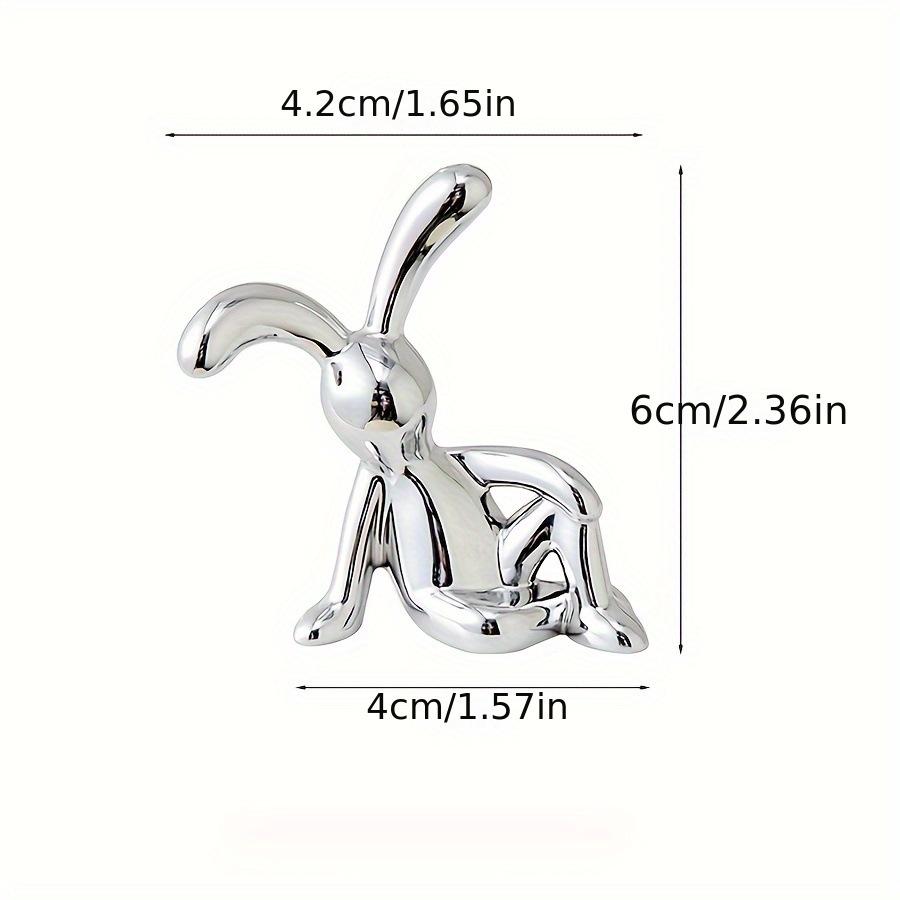 3D Long-Eared Electroplated Rabbit and Ferocious Bear Ornament