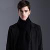Classic Solid Simple Bussiness Scarf Men Windproof  Warm Luxury Brand Scarves Male Wool Blend Thickened Muffler Fall Winter Gent