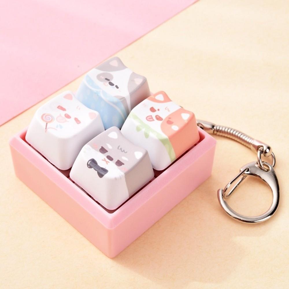 Kawaii Fidget Toy Keychain Relax Button Mechanical Keyboard Keying Puppy Fans