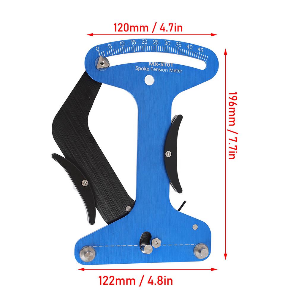 Fahrradspeichenspannungsmesser Einstellbar Präzise Skala Aluminiumlegierung Speichenprüfer für Fahrradfelgenkalibrierung