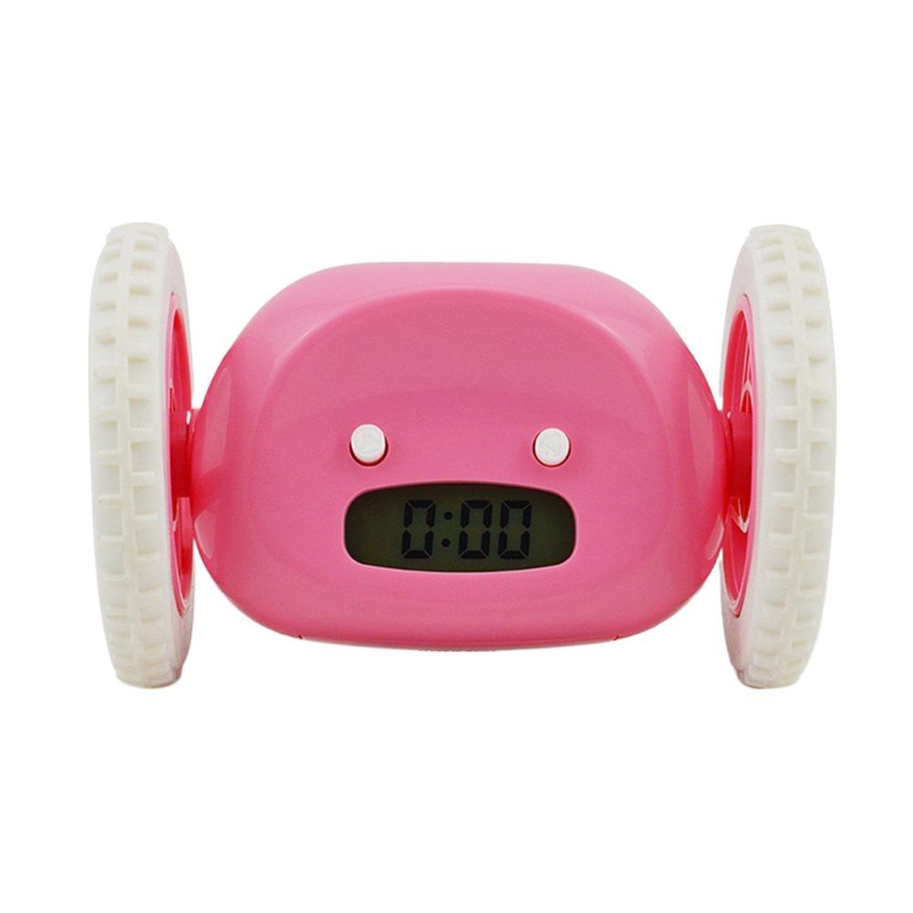 Unique Moving Whee Alarm Clock Magical Lazy Alarm Clock Creative Running Wheel Clock  Children