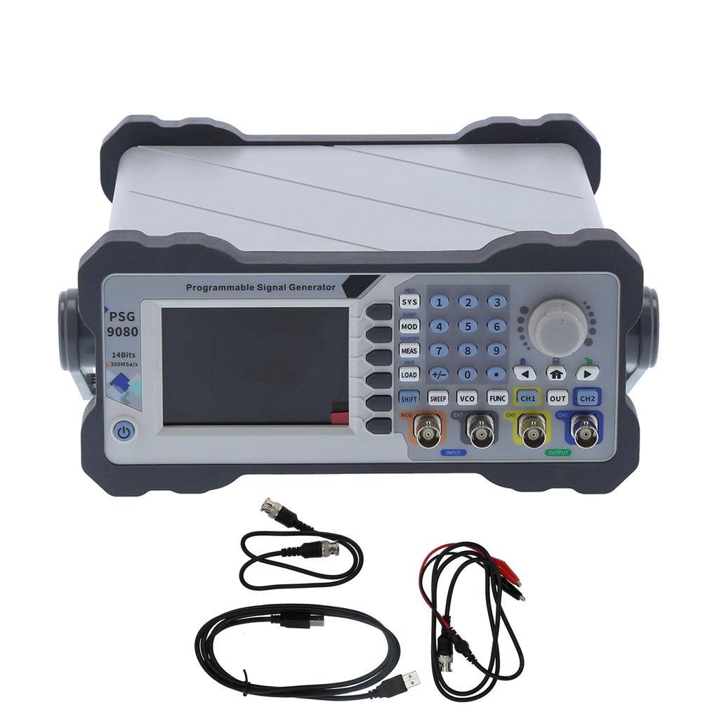 PSG9080 DDS Numerical Control Dual Channel Function Arbitrary Wave Signal Source Generator Frequency Meter